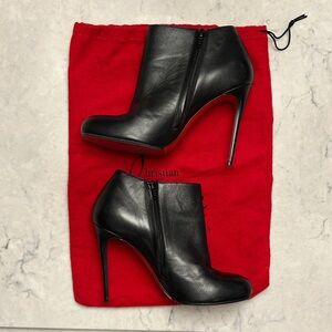 Christian Louboutin Bellissima Black Leather Booties